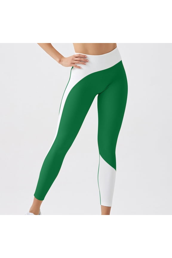 Tall Yoga Pants Leggings for Women Stretchy High Waist Belly Control Workout Trousers Multicolor Fashion Tights Slim Fit Gym Athletic Jogger Green