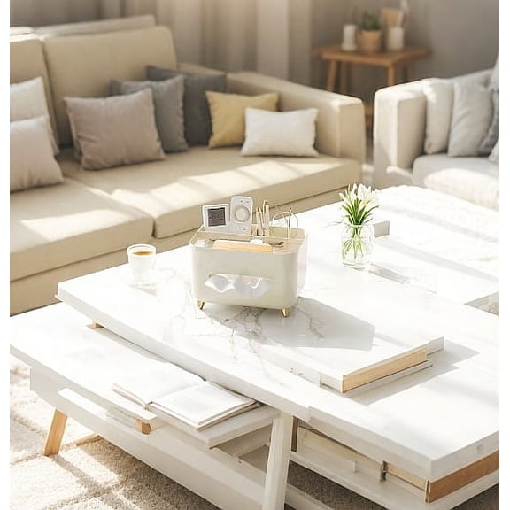Brondbend Tissue Box Paper Drawe Home Living Room Plastic Remote Control Organizing and Storing Box High-end Dining,