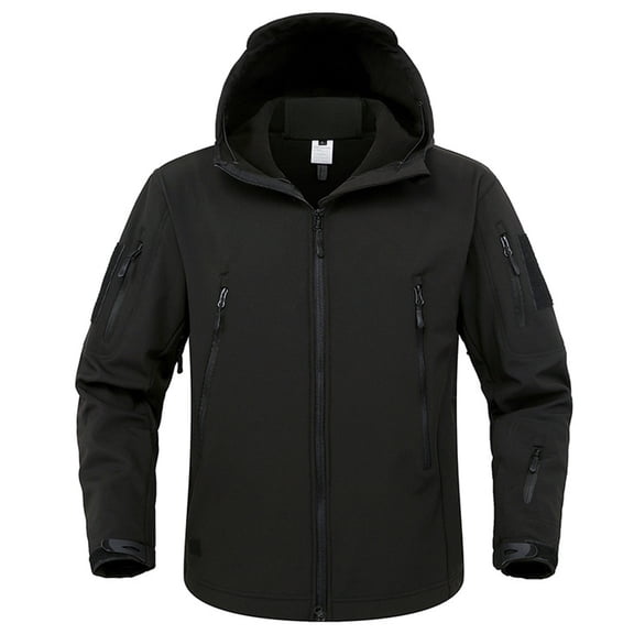 Brondbend Waterproof Jacket Men Men's Winter with Pile Warm Jacket Mountaineering Wear Outdoor Sportswear Windbreaker Oversized Outdoor Hiking Climb Coat,Black