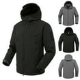 thumbnail image 1 of Brondbend Waterproof Jackets for Men Men's Winter with Pile Warm Jacket Mountaineering Wear Outdoor Sportswear Windbreaker Oversized Outdoor Hiking Climb Coat,Black, 1 of 4