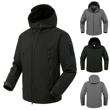 Brondbend Waterproof Jackets for Men Men's Winter with Pile Warm Jacket Mountaineering Wear Outdoor Sportswear Windbreaker Oversized Outdoor Hiking Climb Coat,Black