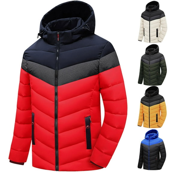 Brondbend Winter Coats for Men Fall Mens Jacket Hooded Long Sleeved Zipper Pocket Outerwear Multicolor Warm Jacket Loose Fit Party Tops Army Green