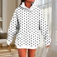 thumbnail image 1 of Brondbend Women Hoodie Pullover Womans Long Sleeved Pockets Drawstring Pullover Solid Color Leisure Plus Size Tops Lady Gym Workout Fall Winter Wear White, 1 of 4