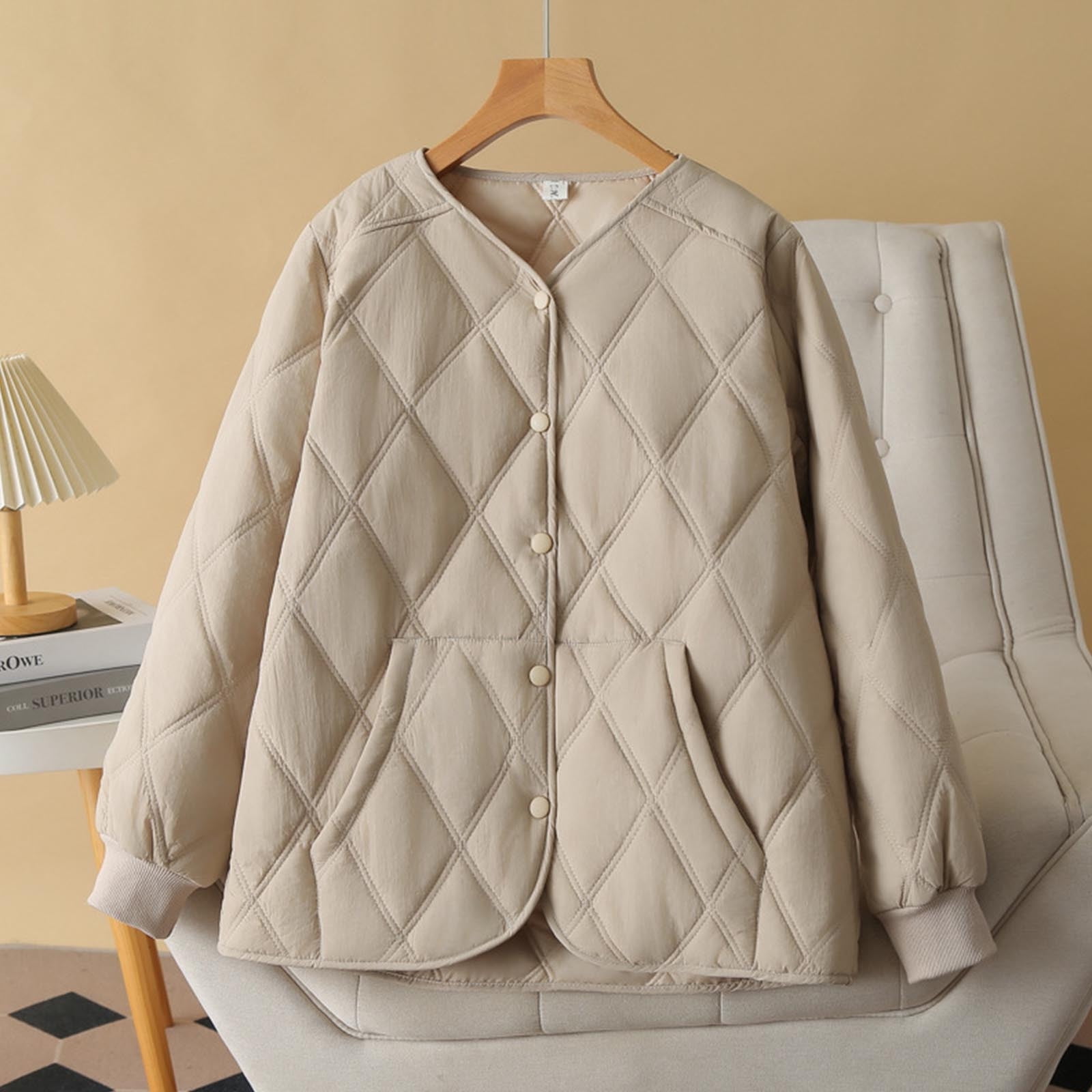 Brondbend Women's Coats and Jackets Winter Jacket Women Warm V Neck ...