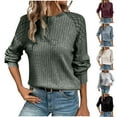 thumbnail image 1 of Brondbend Women's Sweaters Pullover for Women Crewneck Lace Splicing Solid Color Long Sleeve Knitted Tops Slim Fit Casual Fall Winter Warm Comfortable Outfits Clothes 2025 Soft, 1 of 4
