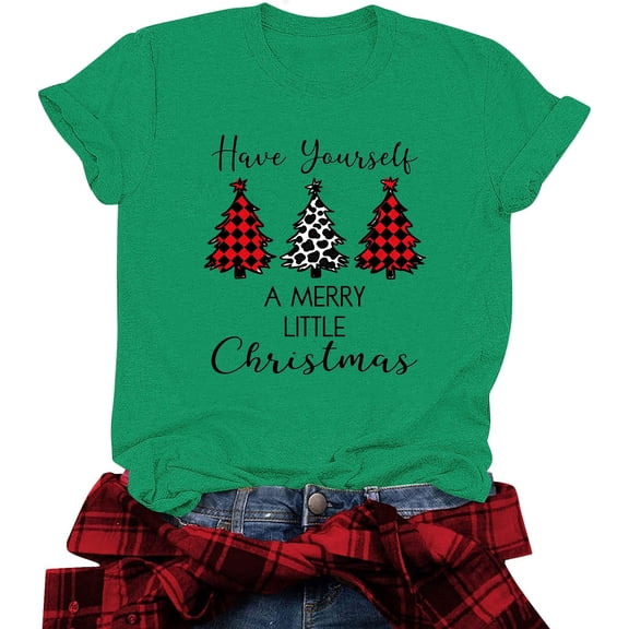 Brondbend Women’s Top Cheap Shirts for Women Crew Neck Short Sleeved Blouse Print Comfy Relaxed Loose Fit Daily Tops Summer Fall Wear,Green