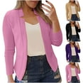 thumbnail image 1 of Brondbend Womens Blazer Jacket Womens Work Jacket Solid Color Open Front Long Sleeved Suit Top with Pocket Slim Fit Fashion Office Work Party Formal Clothes,Black, 1 of 6