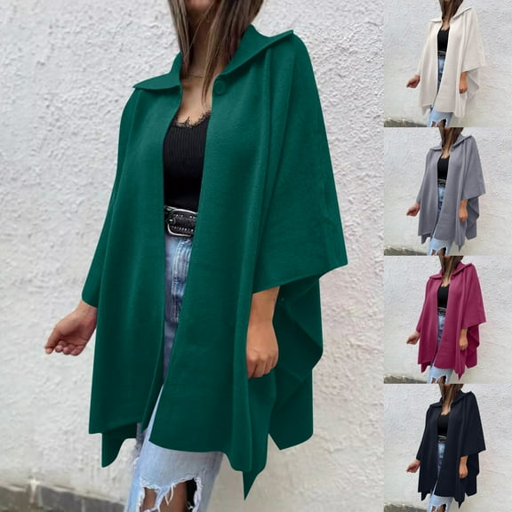 Brondbend Womens Coats Woman Jacket Lapel Long Sleeved Outerwear Solid Color Fashion Loose Jacket Lady Daily Tops Beige