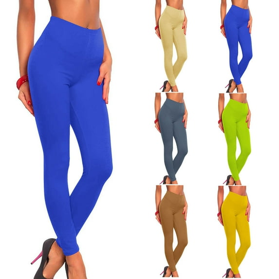 Brondbend Womens High Waisted Yoga Pants Women Workout Pants Stretch Waist Solid Color Belly Control Seamless Casual Leggings Slim Athletic Tights Fall Hiking in Versatile Sizes and Colors