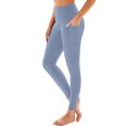 thumbnail image 1 of Brondbend Womens Yoga Pants Woman Leggings Stretchy High Waist Belly Control Workout Trousers Pocket Solid Color Stylish Tights Slim Fit Climb Mountains Jogger Light Blue, 1 of 3