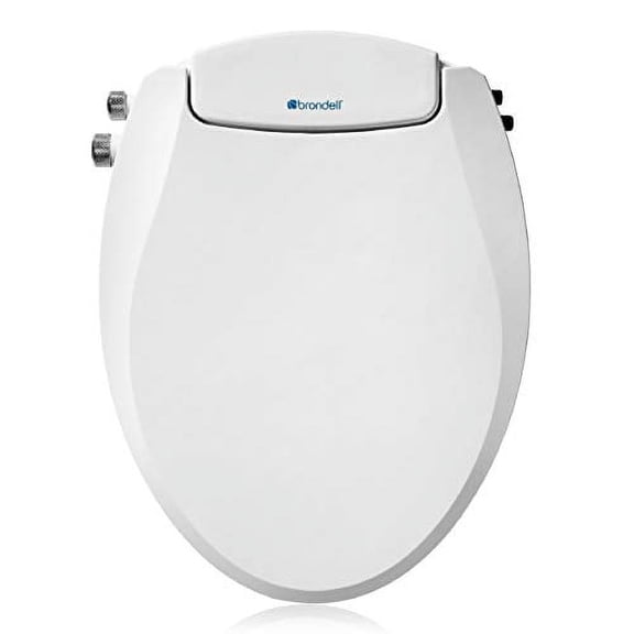 Brondell Bidet Toilet Seat, Elongated, Dual Temperature/Nozzle, S102-EW - White
