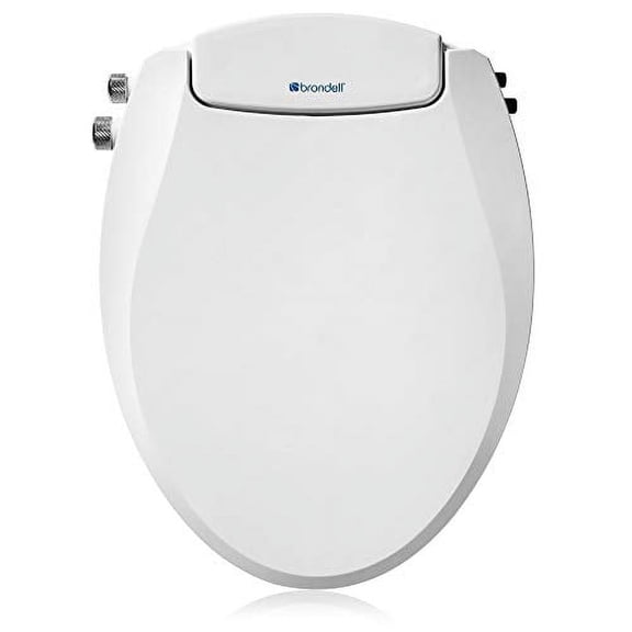 Brondell Bidet Toilet Seat, Round, Dual Temperature/Nozzle, S102-RW - White