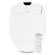 Brondell Bidet Toilet Seat S1400, Smart Toilet Seat, Dual Stainless-Steel, Self-Cleaning Nozzle With Clean Plus Technology, Endless Warm Water Bidet, Warm Air Dryer-Nightlight, Heated Seat, Round
