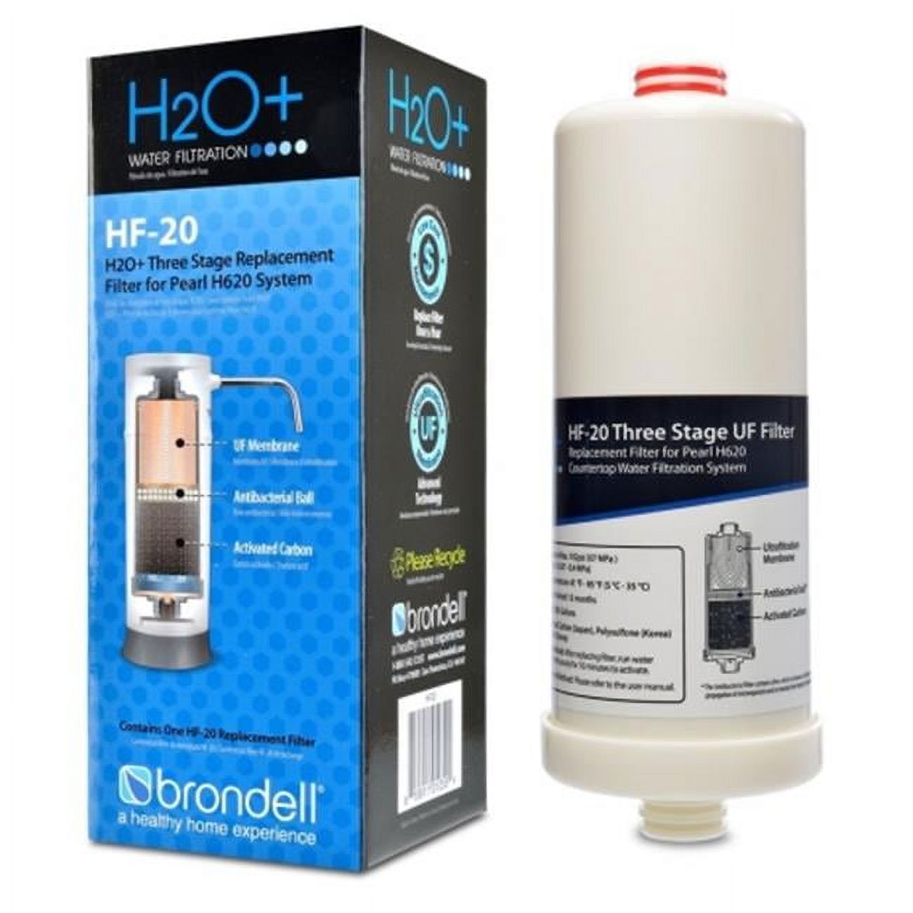 Brondell HF25 H2O plus Pearl 3 Stage UF Water Filter