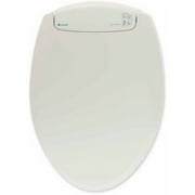 Brondell LumaWarm Heated LED Nightlight Elongated Bathroom Toilet Seat, Biscuit