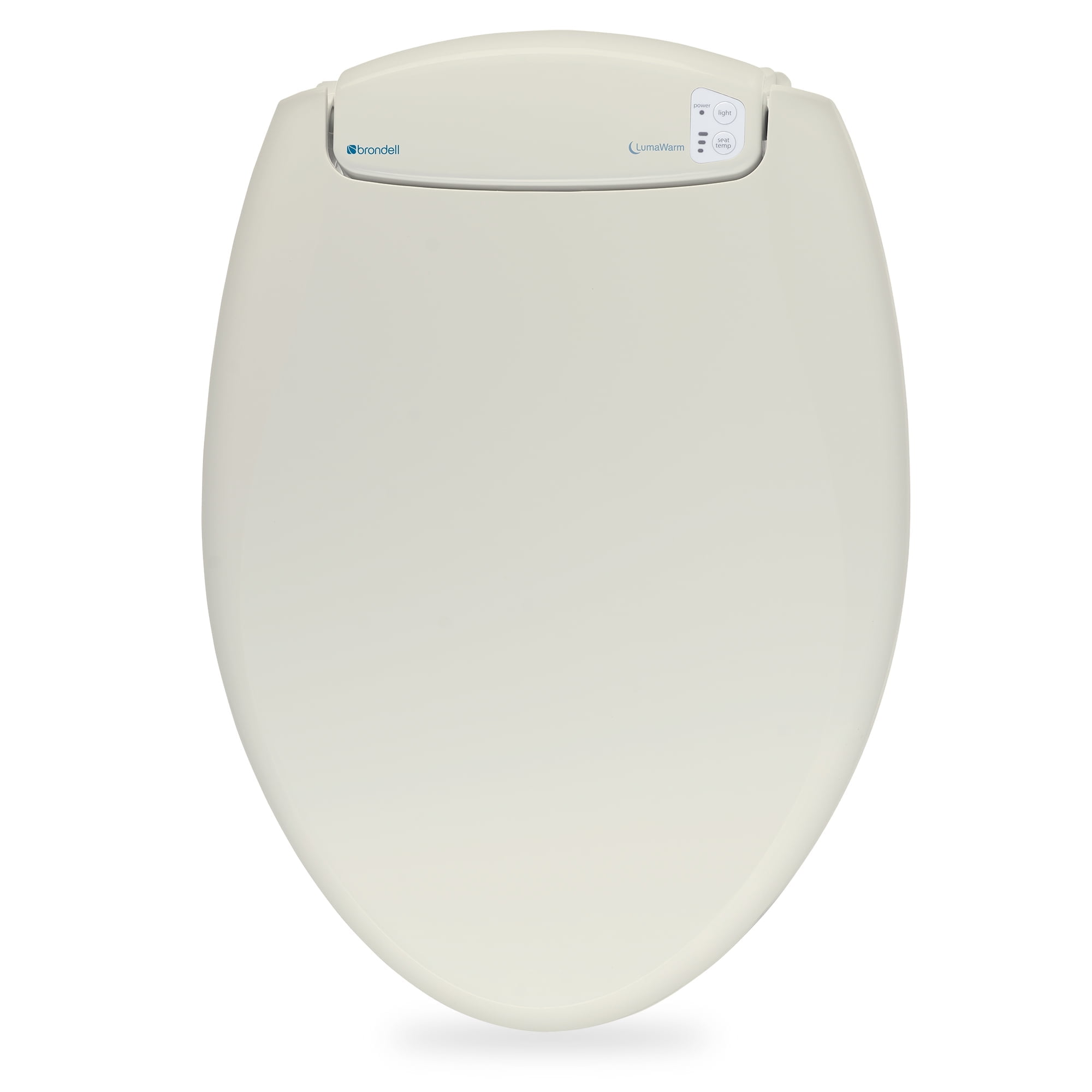 Brondell LumaWarm Heated Nightlight Toilet Seat, Round Biscuit
