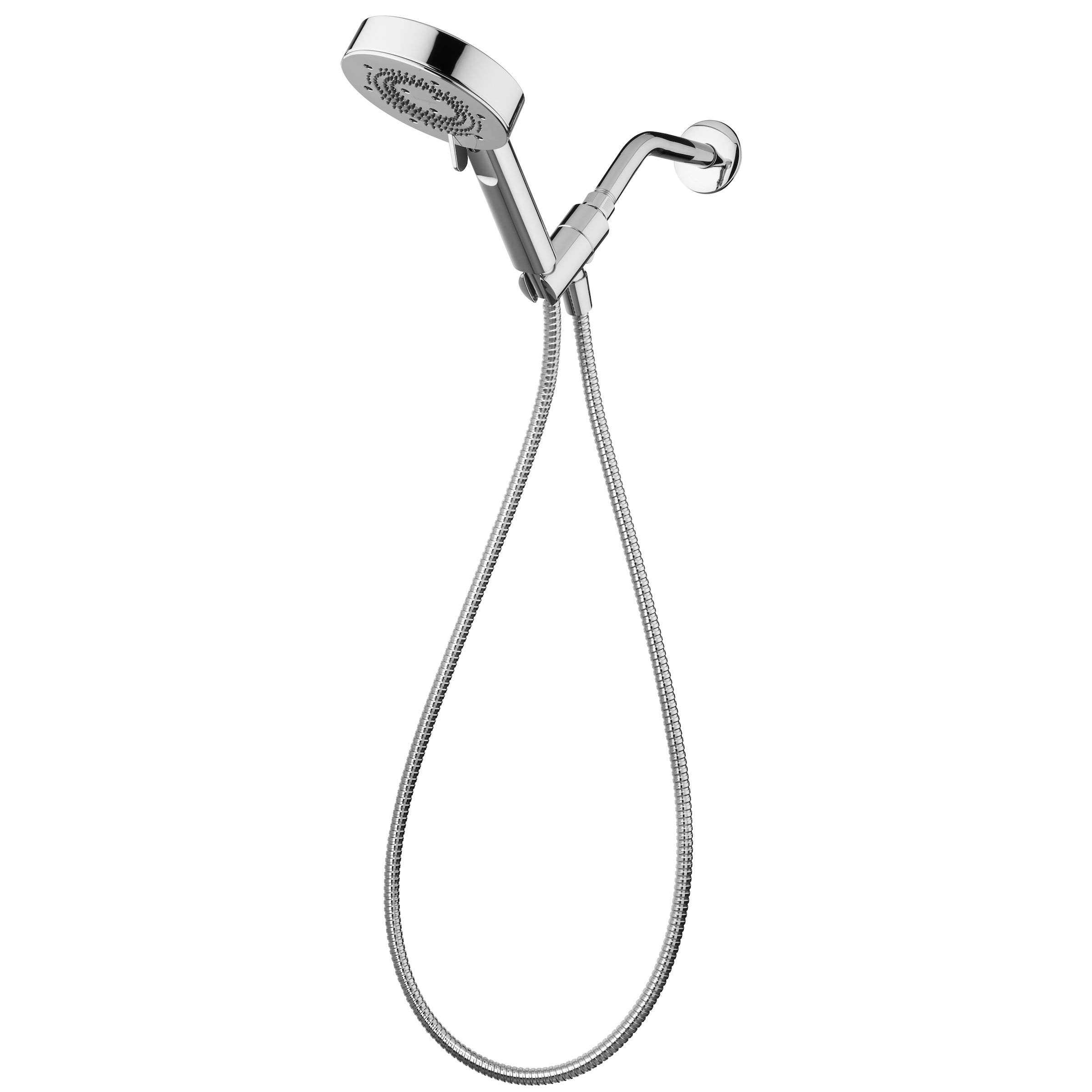 Chrome Handheld Pulse Shower Head with Flexible Hose