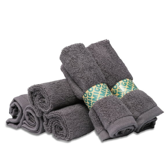 Brondell Omigo Bamboo Bidet Towels, Pack of 6, Charcoal