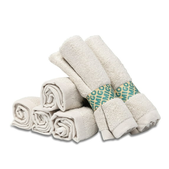 Brondell Omigo Bamboo Bidet Towels, Pack of 6, Greige