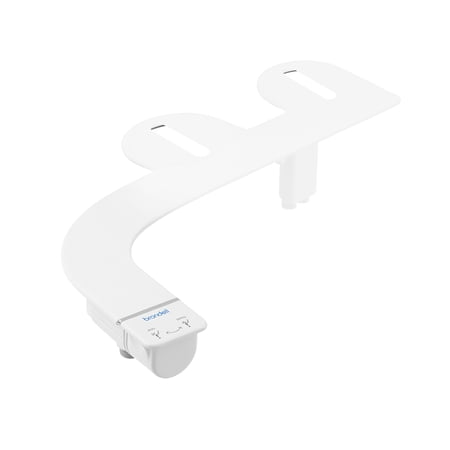 Brondell Rinslet Dual Nozzle Ambient Temperature Bidet Attachment, Plastic, White, Single Unit