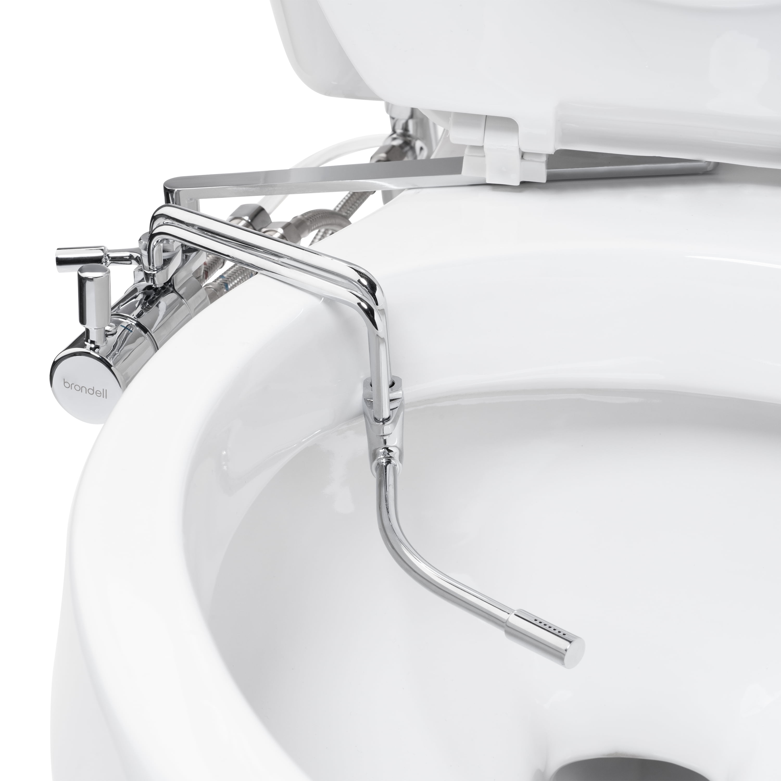 Side-Mounted Chrome Adjustable Spray Bidet with Dual Temperature