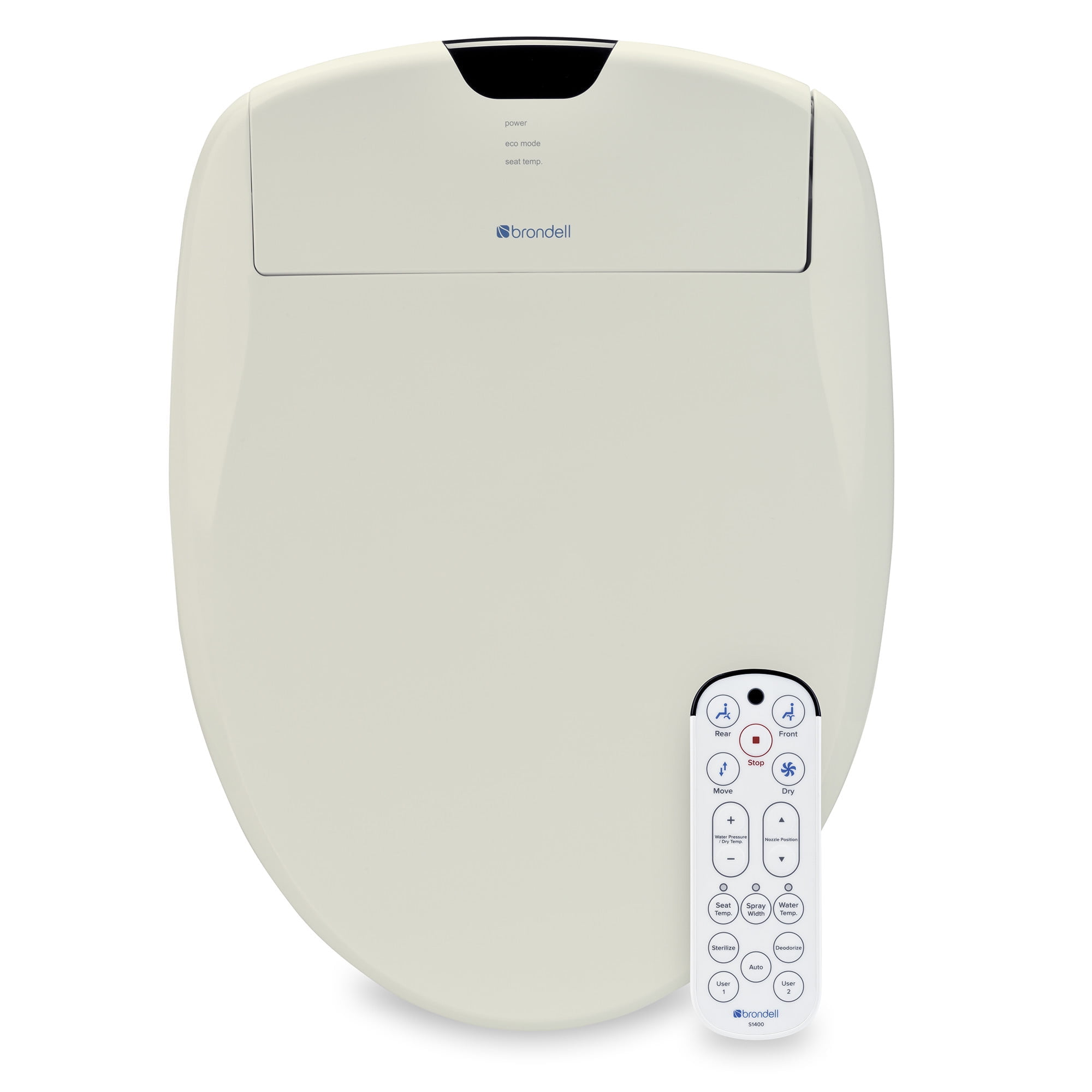 Elongated Biscuit Luxury Bidet Toilet Seat with Remote Control