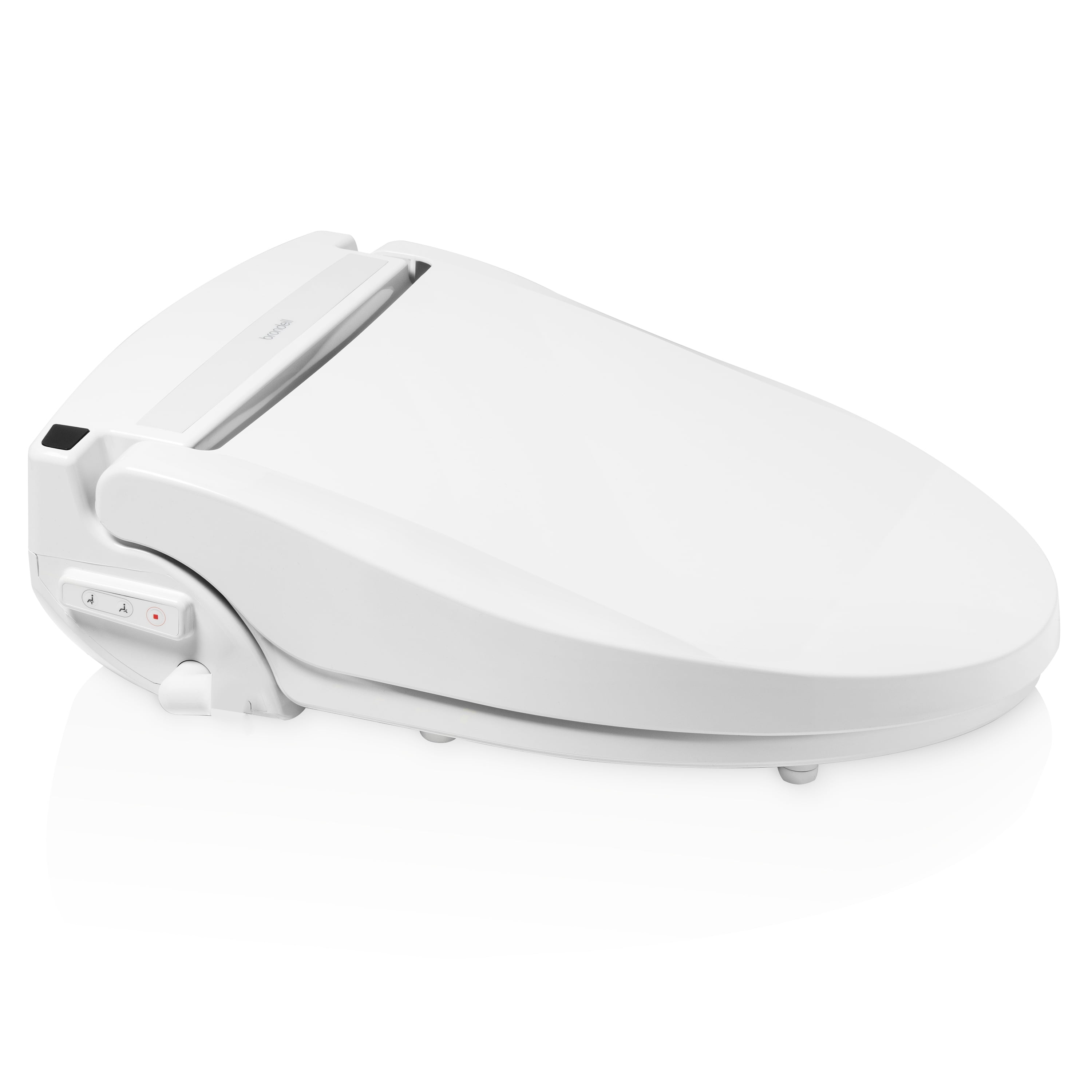 White Round Bidet Seat with Warm Air Dryer and Remote Control