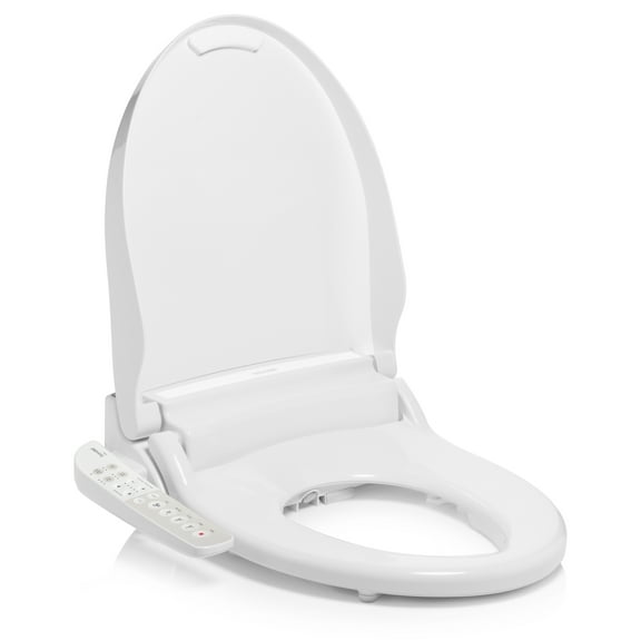 Brondell Swash Select EM417 Sidearm Bidet Seat with Warm Air Dryer, Elongated White
