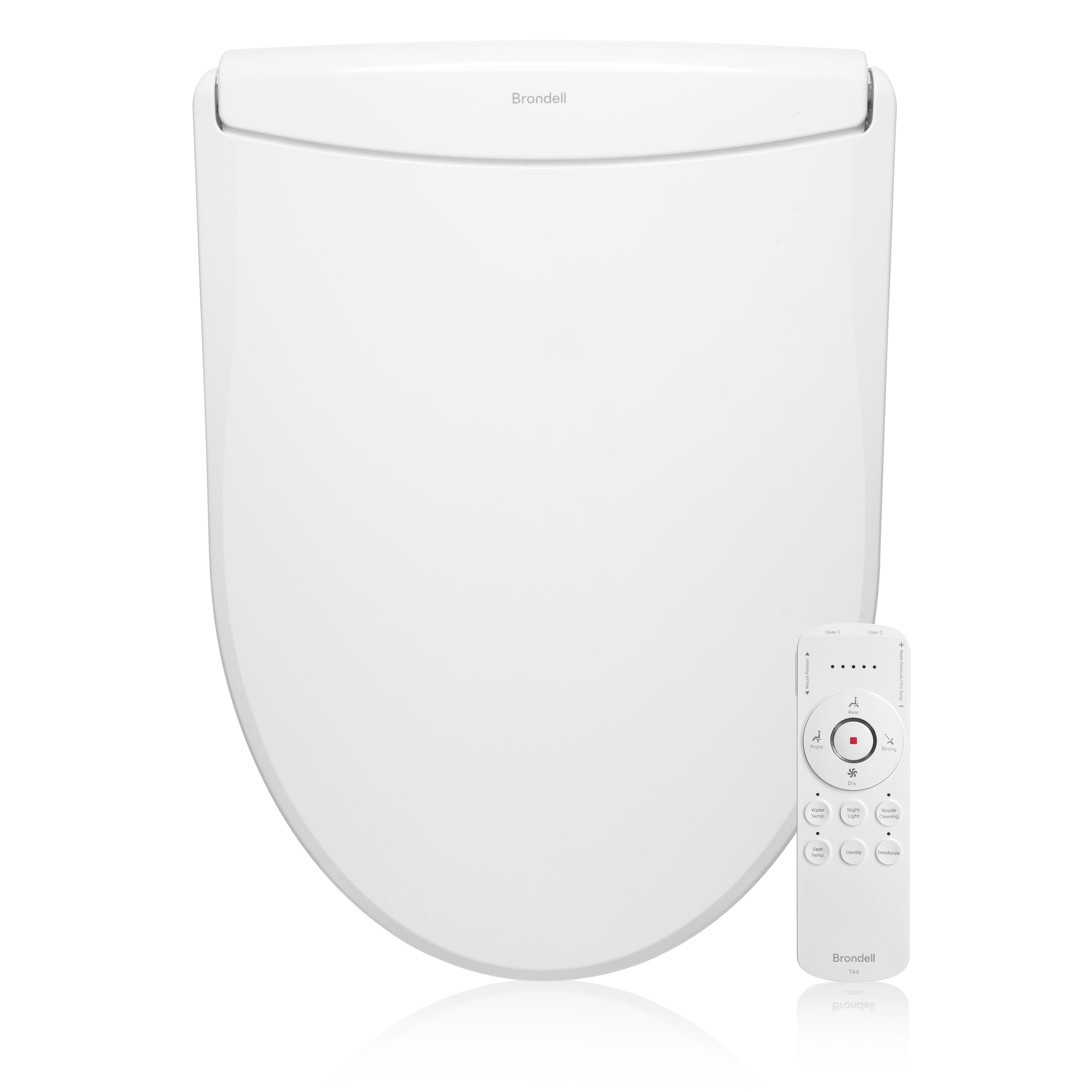 Brondell Swash Thinline T44 Luxury Bidet Toilet Seat with Remote