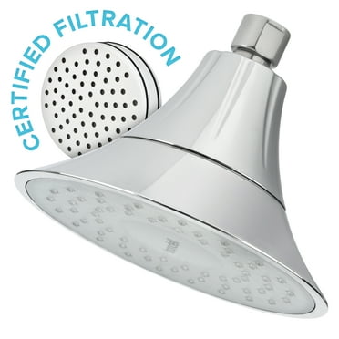 Brondell VivaSpring Filtered Shower Head in Chrome with Gray Face, Certified KDF Filtration