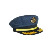 Broner Cotton Nautical Captains Yacht Cap with Classic Mariner Emblems