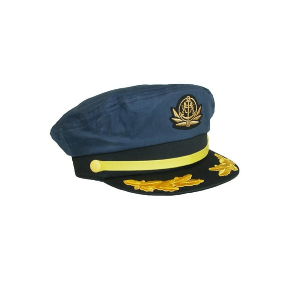 Broner  Cotton Nautical Captains Yacht Cap with Classic Mariner Emblems