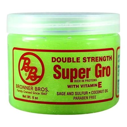 Bronner Brothers Double Strength Super Gro Treatment with Vitamin E 6 oz