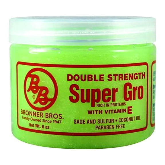 Bronner Brothers Double Strength Super Gro Treatment with Vitamin E 6 oz
