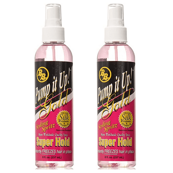 Bronner Brothers Pump It Up Spritz Gold, 8 Ounce (2 Pack) (Bundle)
