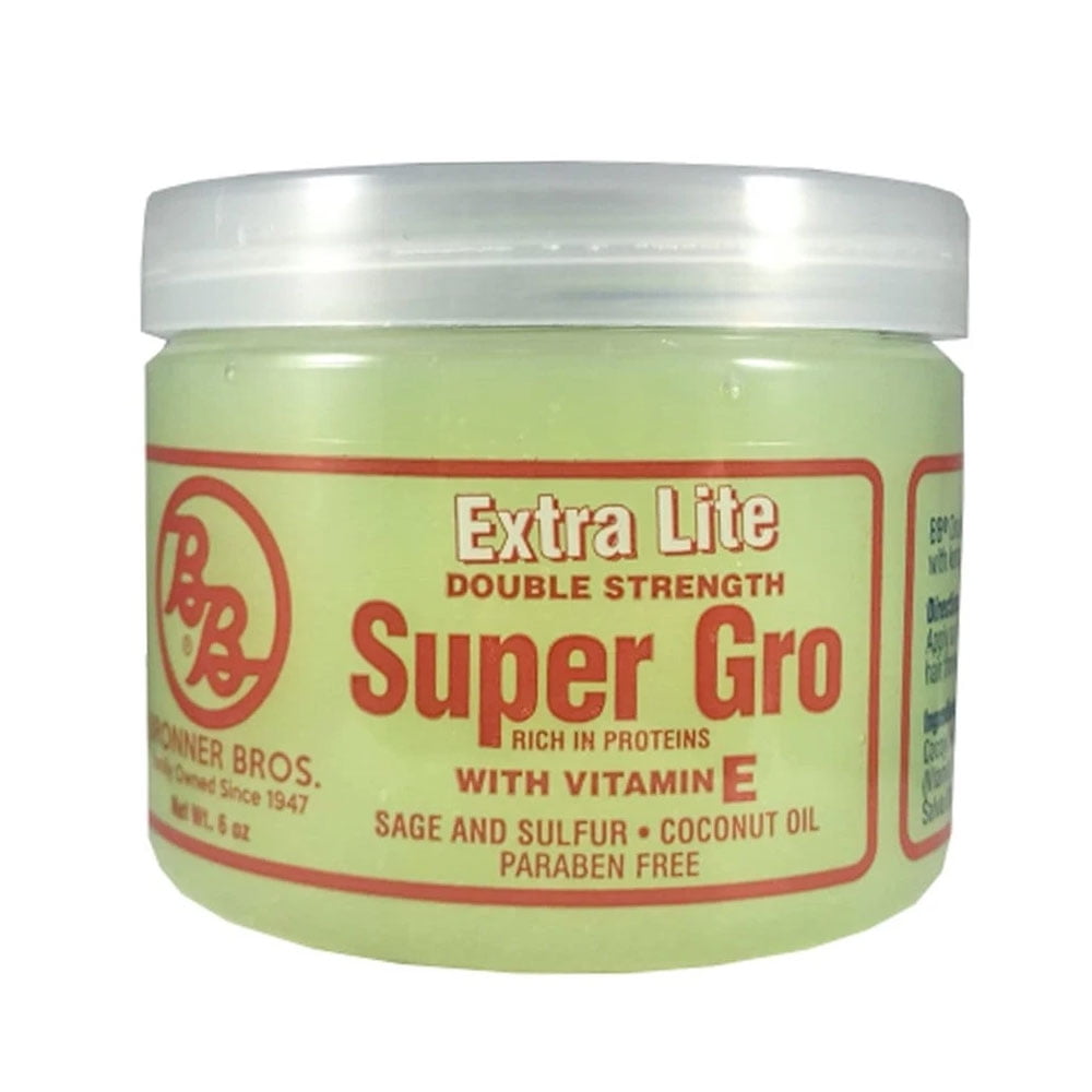 Bronner Brothers Super Gro Double Strength Extra Lite Hair Cream 6 Oz