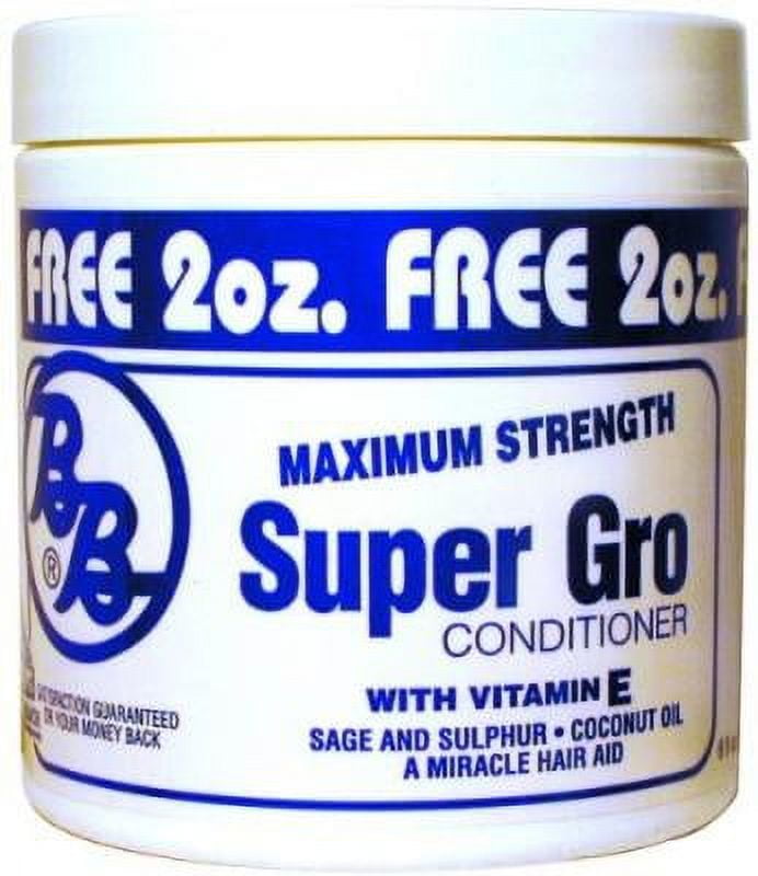 Bronner Brothers Super Gro Scalp Care Daily Conditioner with Coconut oil & Vitamin E, 6 oz