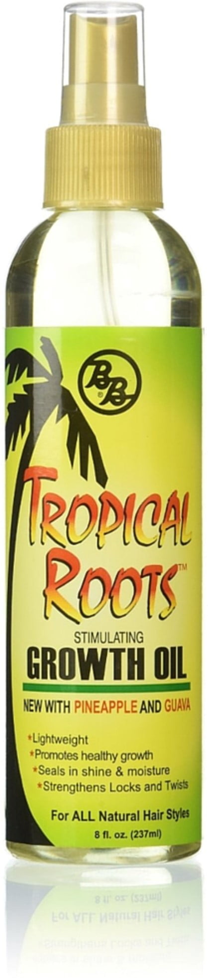 Bronner Brothers Tropical Roots Growth Oil 8 oz (Pack of 4)