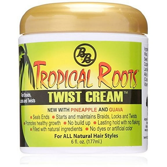 Bronner Brothers Tropical Roots Twist Cream, 6 oz, 6 Pack