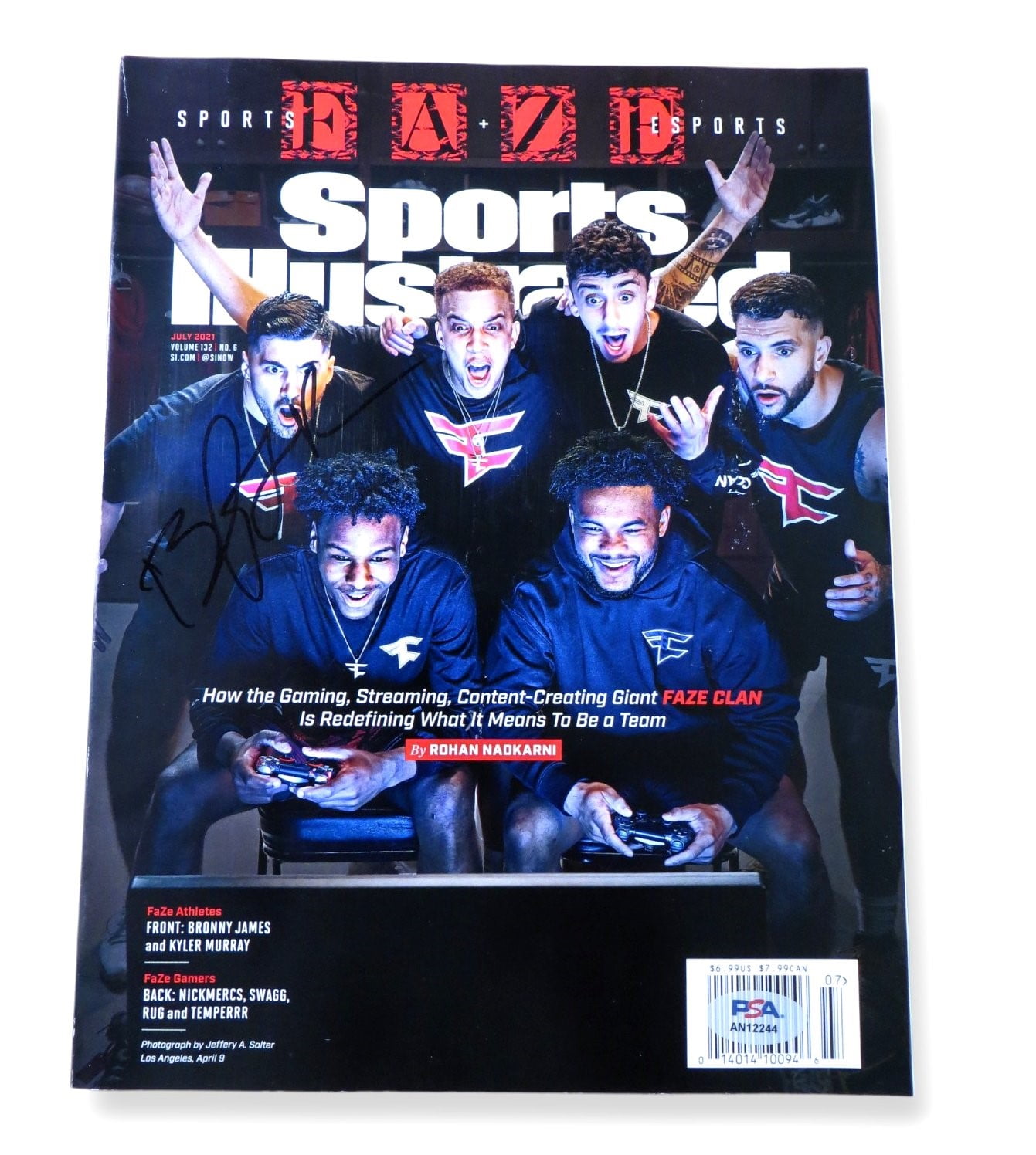 bronny james on the cover of sports illustrated