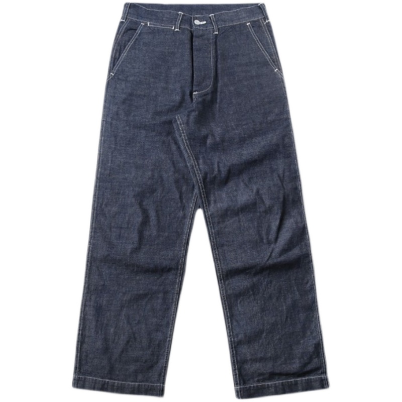 Bronson 40s US Army Dungarees Military Fatigue Pants 10oz Denim Men's Blue Jeans