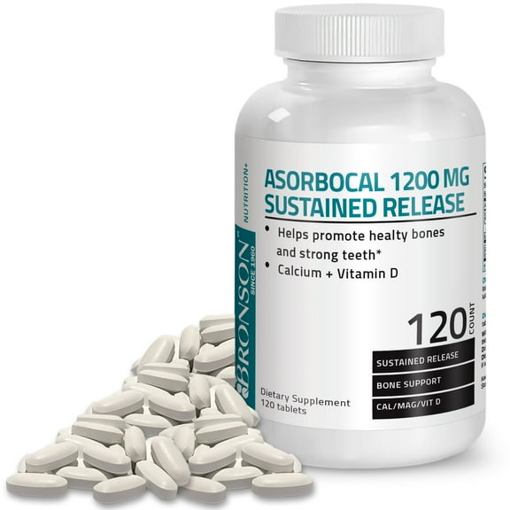 Bronson AsorboCal 1200 mg Sustained Release, 120 Tablets
