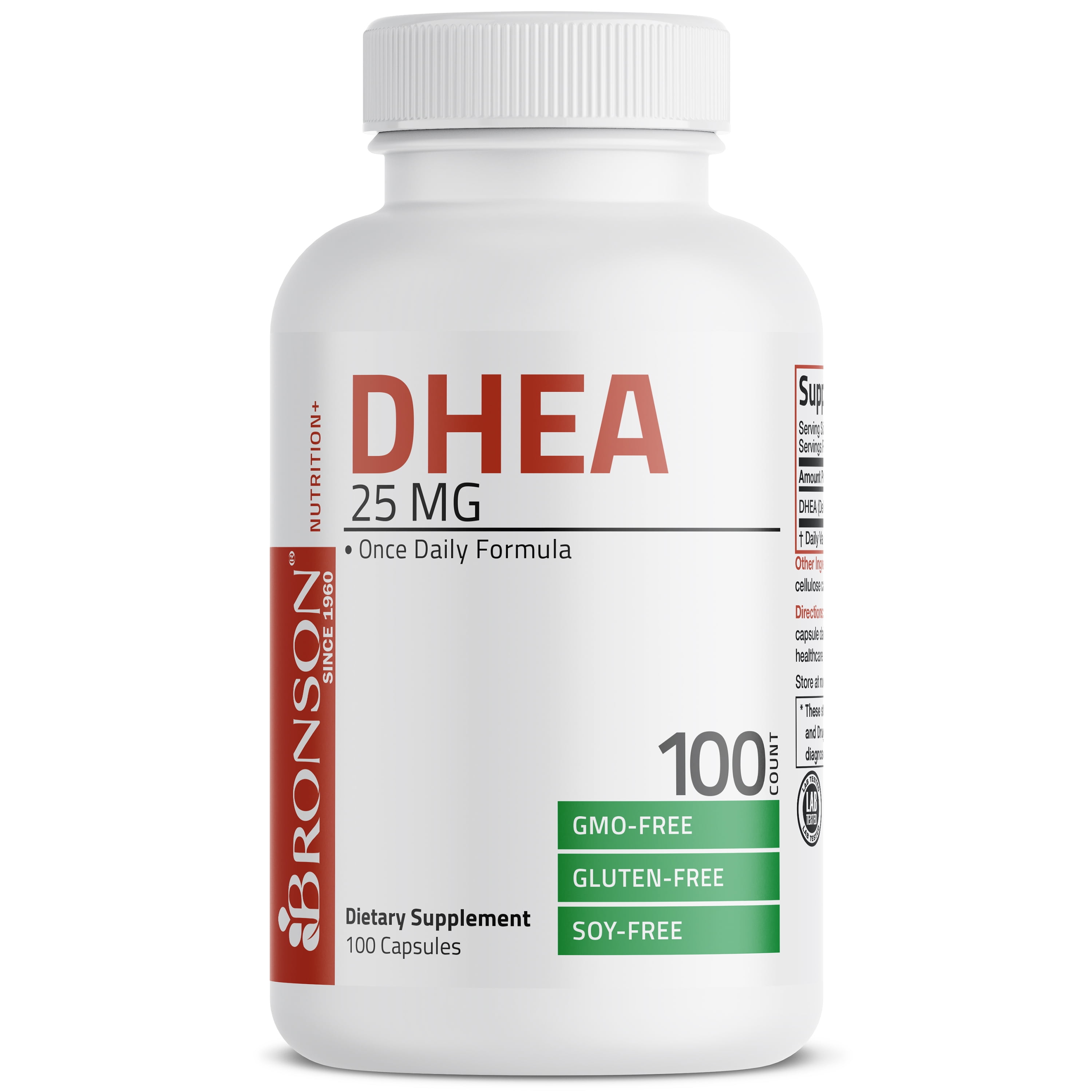 Bronson DHEA 25mg Once Daily Formula, 100 Capsules