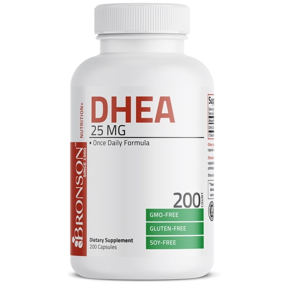 Bronson DHEA 25mg Once Daily Formula, 200 Capsules