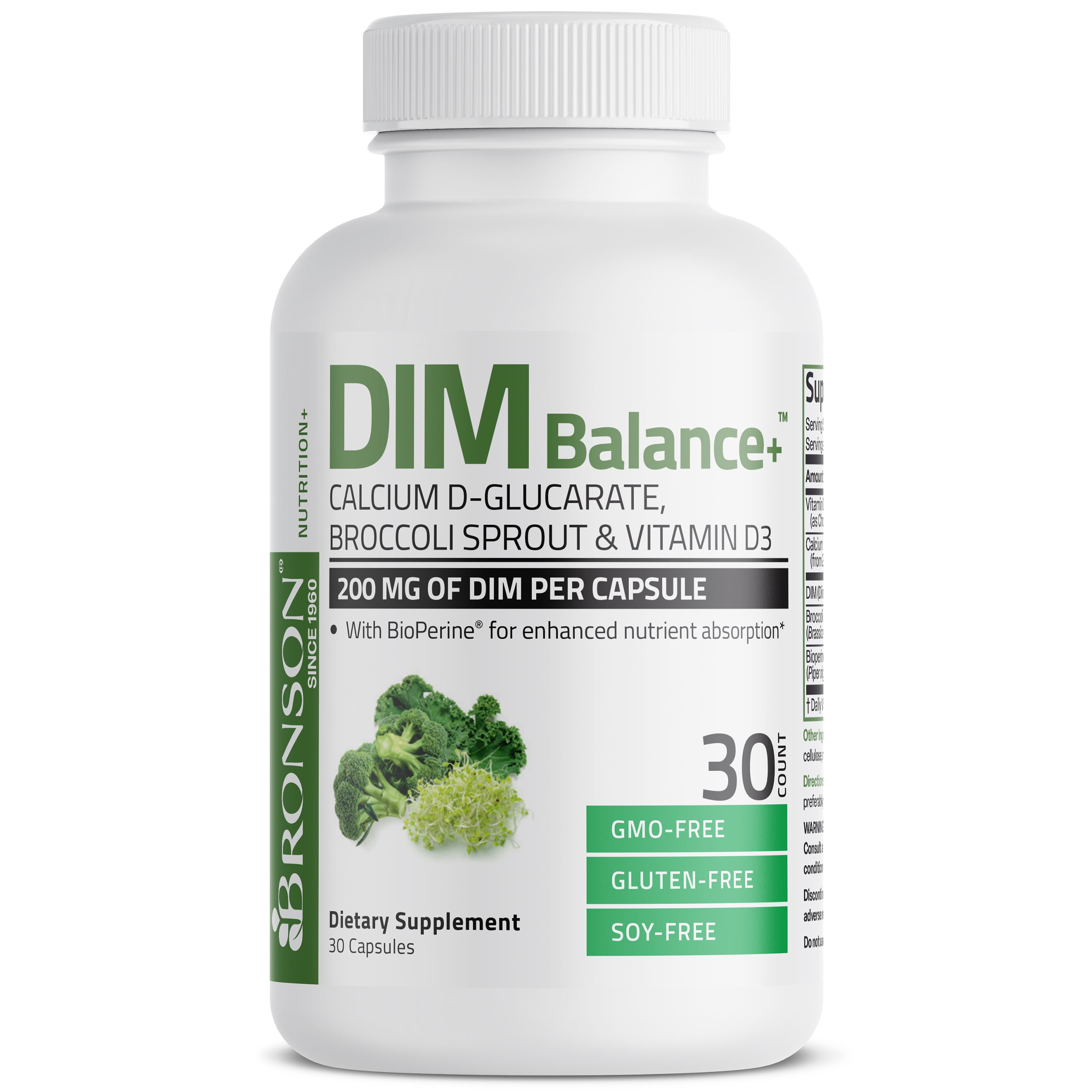 Bronson DIM Balance+ Calcium DGlucarate, Broccoli Sprouts and Vitamin