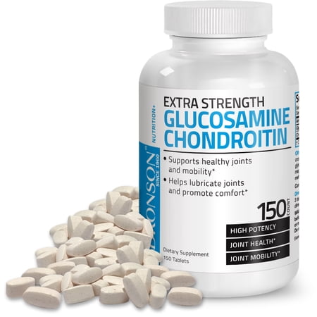 Bronson Glucosamine 1500 mg and Chondroitin 1200 mg EXTRA STRENGTH JOINT SUPPORT, 150 Tablets