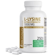 Bronson L-Lysine Extra Strength 1000 MG per Tablet High Potency, Immune Support & Supports Collagen Synthesis, Non-GMO, 250 Vegetarian Tablets