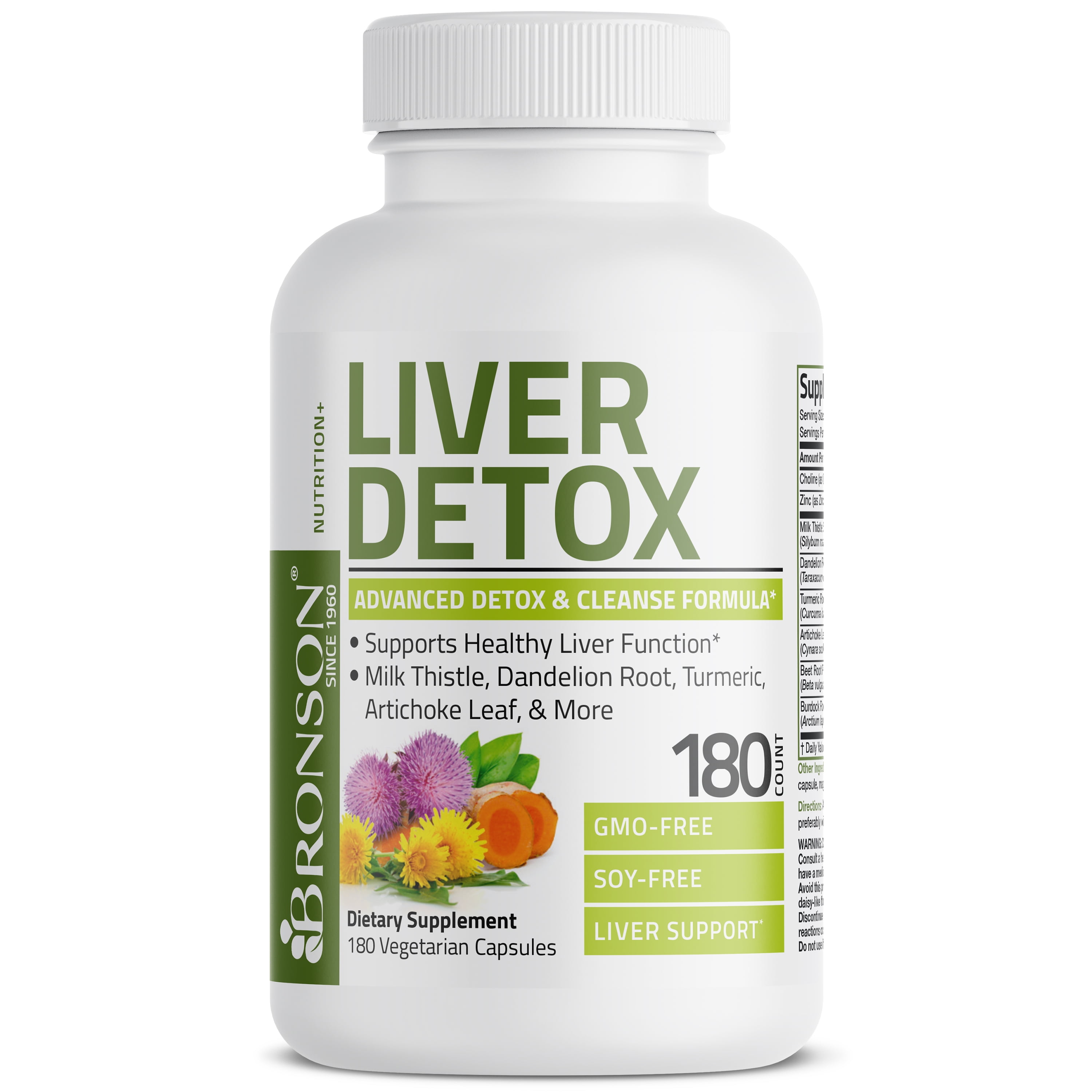 Bronson Liver Detox Advanced Detox & Cleansing Formula Supports Health
