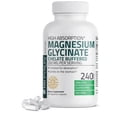 thumbnail image 1 of Bronson Magnesium Glycinate 200 MG per Serving Chelated for High Absorption, Gentle On Stomach, Non-GMO, 240 Vegetarian Capsules, 1 of 4