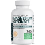Bronson Magnesium Glycinate 200 MG per Serving Chelated for High Absorption, Gentle On Stomach, Non-GMO, 360 Vegetarian Capsules